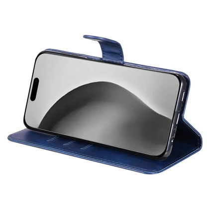 For iPhone 16 Pro Max Case Zipper Pocket Flip Shockproof Leather Phone Cover