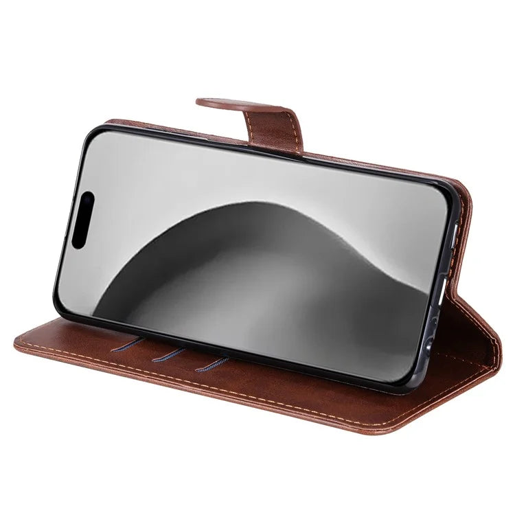 For iPhone 16 Pro Max Case Zipper Pocket Flip Shockproof Leather Phone Cover