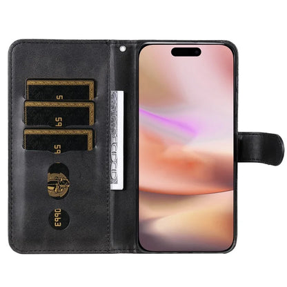 For iPhone 16 Plus Case PU Leather Card Slots Zipper Pocket Phone Cover