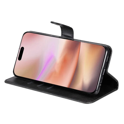 For iPhone 16 Plus Case PU Leather Card Slots Zipper Pocket Phone Cover