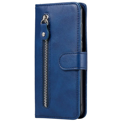 For iPhone 16 Plus Case PU Leather Card Slots Zipper Pocket Phone Cover