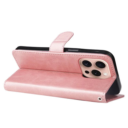 For iPhone 16 Pro Case Zipper Pocket Wallet Shockproof PU Leather Phone Cover
