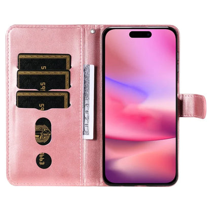 For iPhone 16 Case Zipper Pocket Wallet Shockproof PU Leather Phone Cover