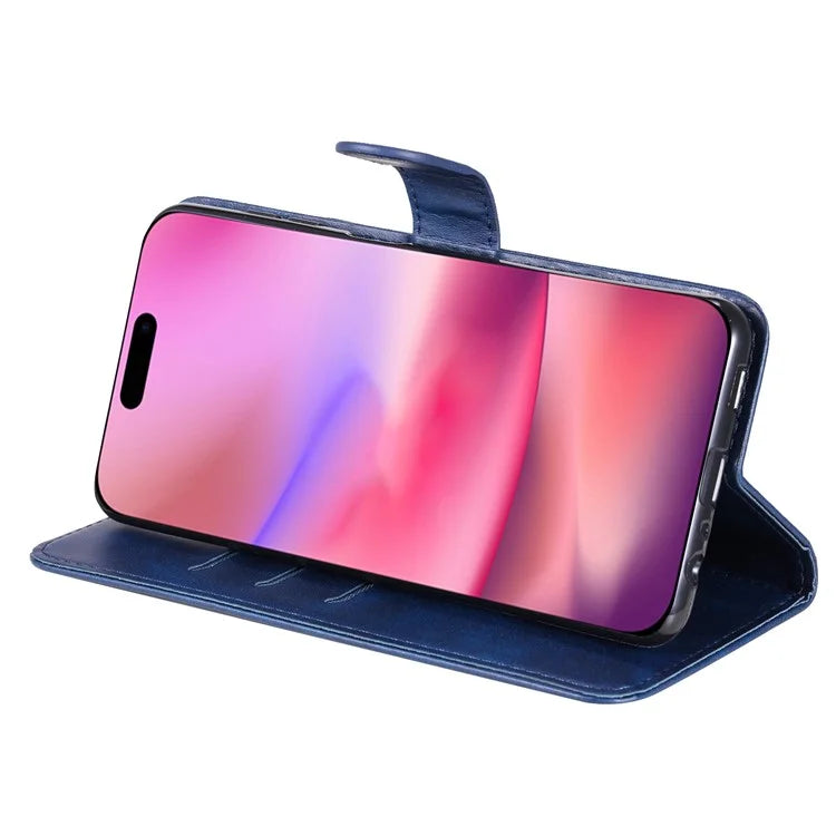 For iPhone 16 Case Zipper Pocket Wallet Shockproof PU Leather Phone Cover