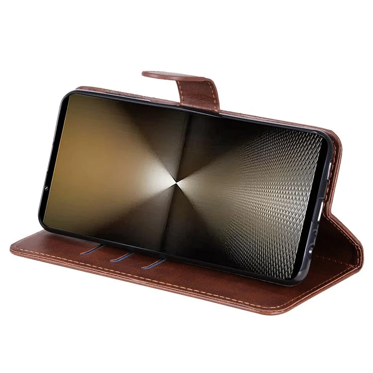 For Sony Xperia 1 VI Case Card Slots Zipper Wallet PU Leather Phone Cover
