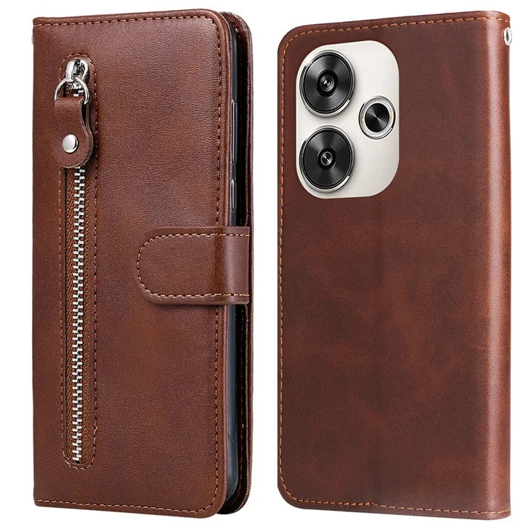 For Xiaomi Redmi Turbo 3 5G / Poco F6 5G Wallet Case Card Slots PU Leather Flip Phone Cover