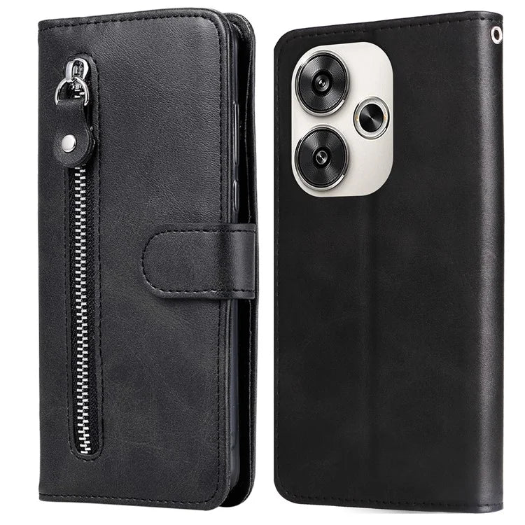 For Xiaomi Redmi Turbo 3 5G / Poco F6 5G Wallet Case Card Slots PU Leather Flip Phone Cover
