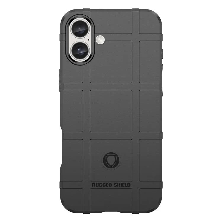 For iPhone 16 Plus Case Soft TPU Phone Cover Square Grid Texture Anti-Slip