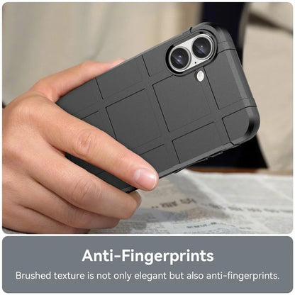 For iPhone 16 Plus Case Soft TPU Phone Cover Square Grid Texture Anti-Slip