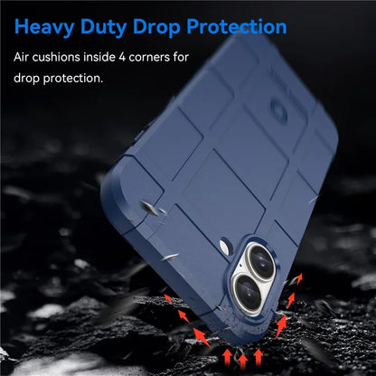 For iPhone 16 Plus Case Soft TPU Phone Cover Square Grid Texture Anti-Slip