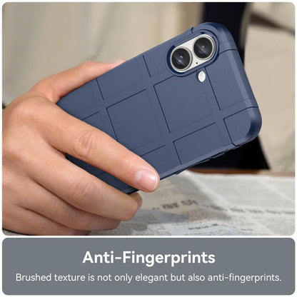 For iPhone 16 Plus Case Soft TPU Phone Cover Square Grid Texture Anti-Slip