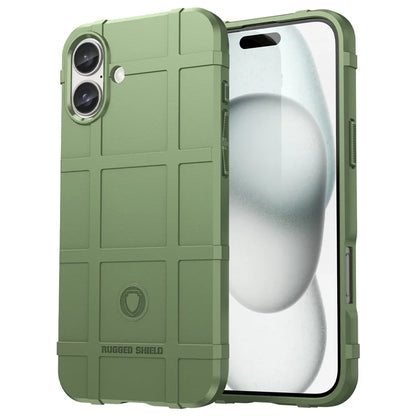 For iPhone 16 Plus Case Soft TPU Phone Cover Square Grid Texture Anti-Slip