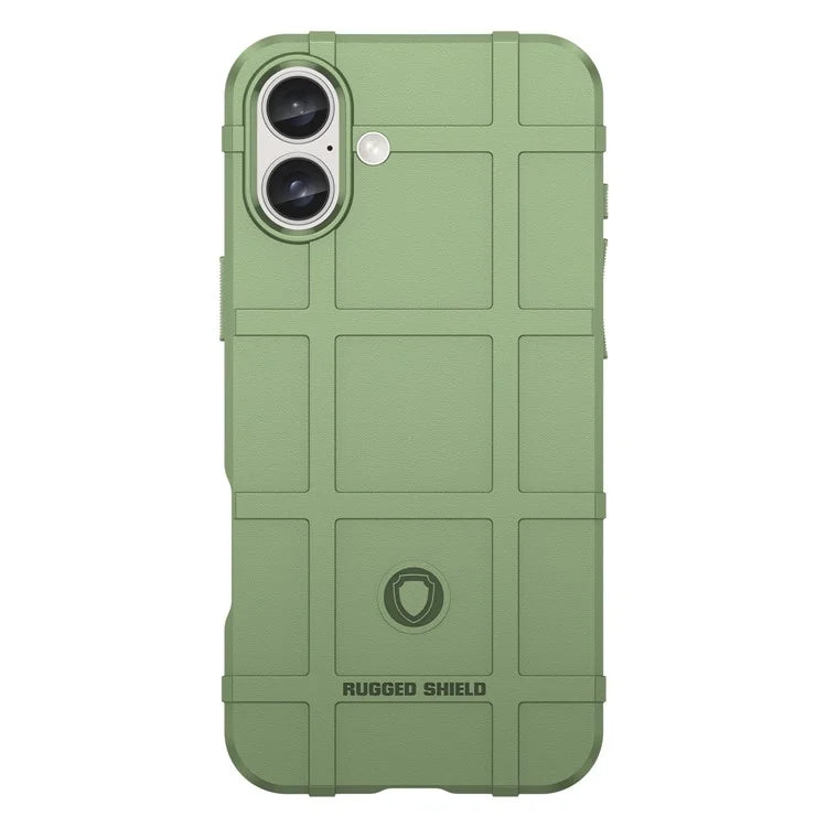 For iPhone 16 Plus Case Soft TPU Phone Cover Square Grid Texture Anti-Slip