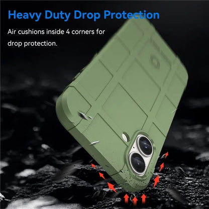 For iPhone 16 Plus Case Soft TPU Phone Cover Square Grid Texture Anti-Slip