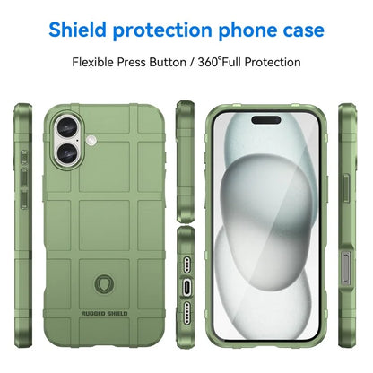 For iPhone 16 Plus Case Soft TPU Phone Cover Square Grid Texture Anti-Slip