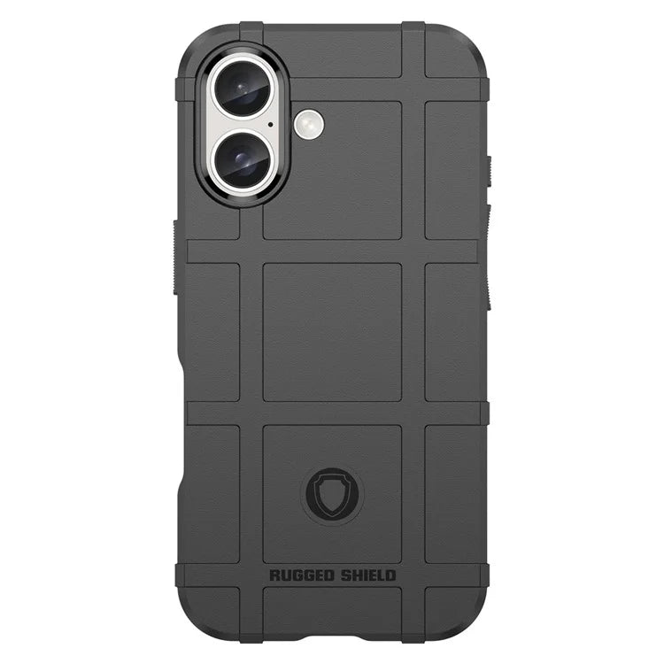 For iPhone 16 Case Square Grid Texture Soft TPU Protective Phone Cover