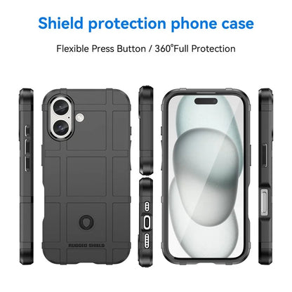 For iPhone 16 Case Square Grid Texture Soft TPU Protective Phone Cover