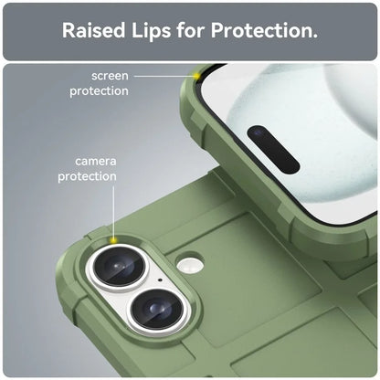 For iPhone 16 Case Square Grid Texture Soft TPU Protective Phone Cover