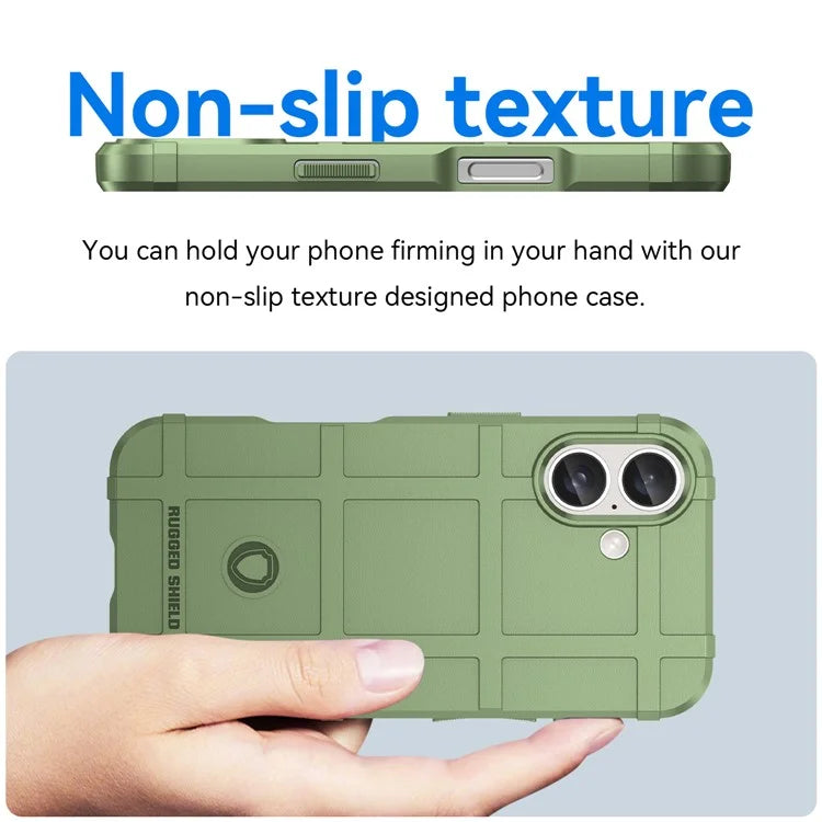For iPhone 16 Case Square Grid Texture Soft TPU Protective Phone Cover