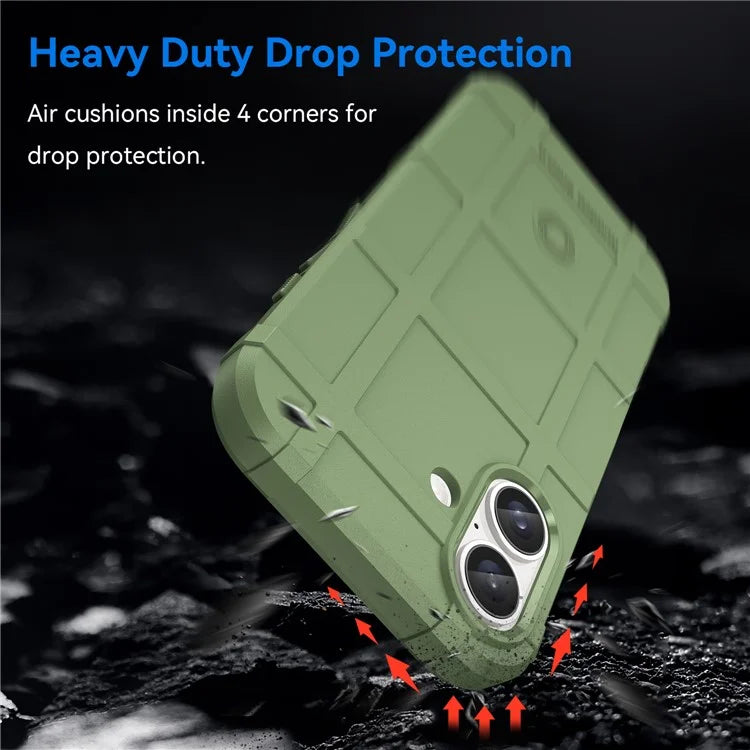 For iPhone 16 Case Square Grid Texture Soft TPU Protective Phone Cover