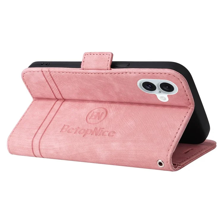 BETOPNICE 001 for iPhone 16 Plus Case Stand Card Slots Leather Phone Cover