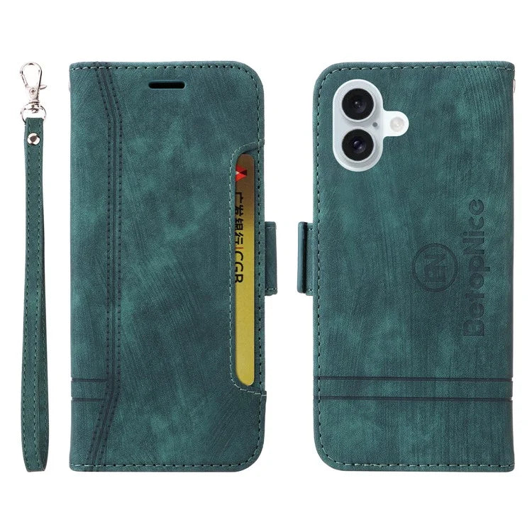 BETOPNICE 001 for iPhone 16 Plus Case Stand Card Slots Leather Phone Cover
