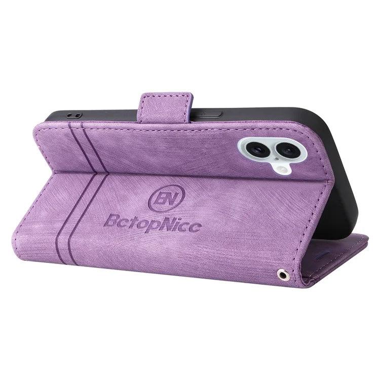 BETOPNICE 001 for iPhone 16 Plus Case Stand Card Slots Leather Phone Cover