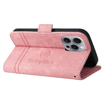 BETOPNICE 001 for iPhone 16 Pro Max Case Wallet Leather Phone Cover with Strap