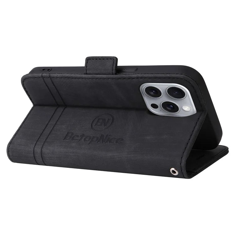 BETOPNICE 001 for iPhone 16 Pro Max Case Wallet Leather Phone Cover with Strap