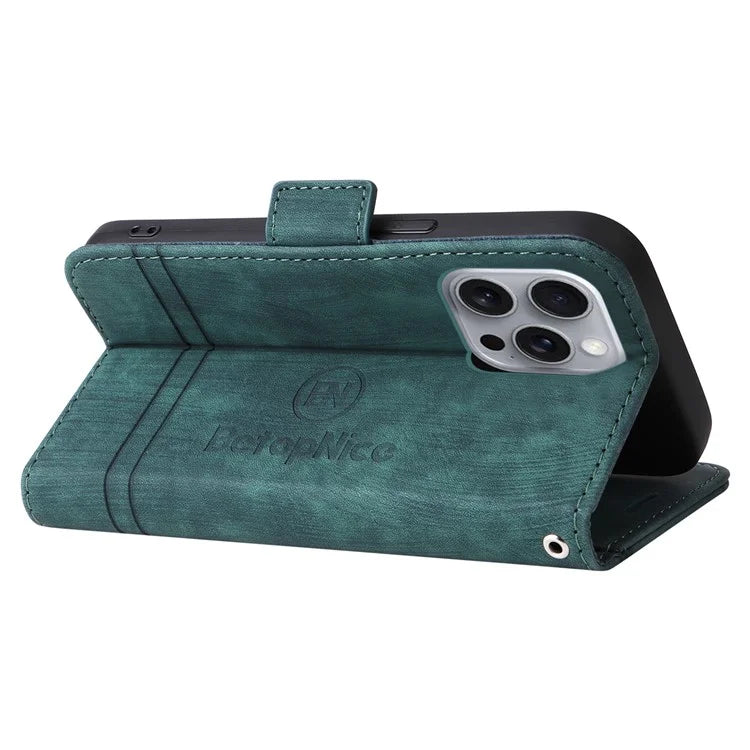 BETOPNICE 001 for iPhone 16 Pro Max Case Wallet Leather Phone Cover with Strap