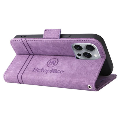 BETOPNICE 001 for iPhone 16 Pro Max Case Wallet Leather Phone Cover with Strap