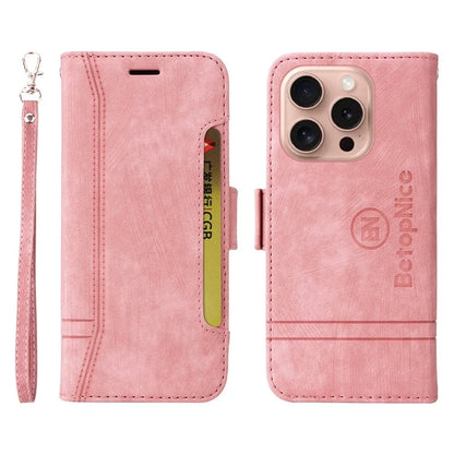 BETOPNICE 001 for iPhone 16 Pro Stand Case Leather Flip Phone Cover