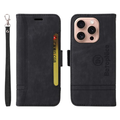 BETOPNICE 001 for iPhone 16 Pro Stand Case Leather Flip Phone Cover