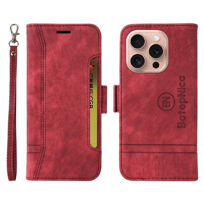 BETOPNICE 001 for iPhone 16 Pro Stand Case Leather Flip Phone Cover