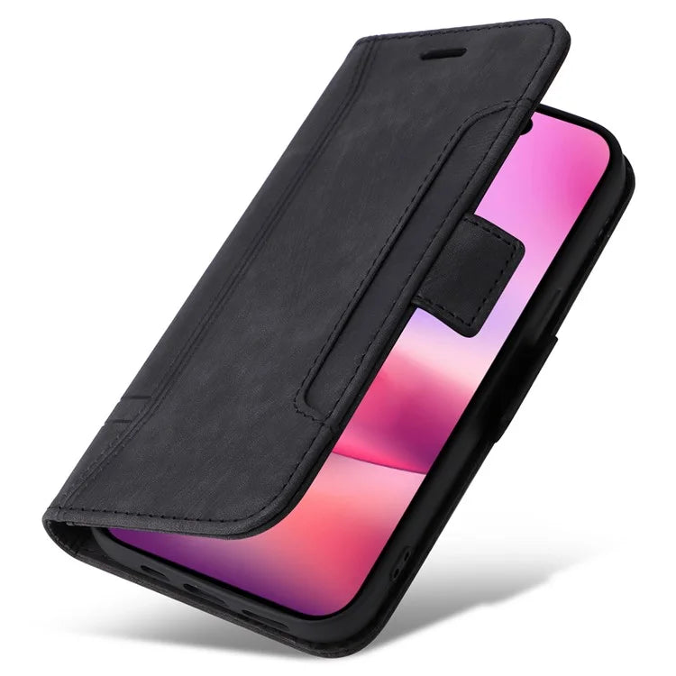 BETOPNICE 001 for iPhone 16 Case Leather Phone Cover Handbag Flip Stand Protective