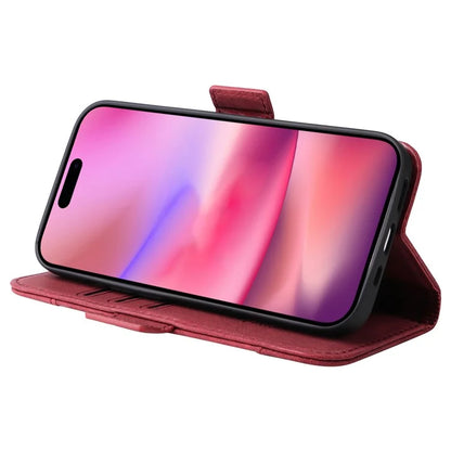 BETOPNICE 001 for iPhone 16 Case Leather Phone Cover Handbag Flip Stand Protective