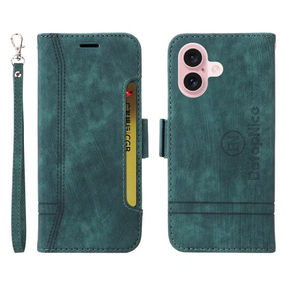 BETOPNICE 001 for iPhone 16 Case Leather Phone Cover Handbag Flip Stand Protective