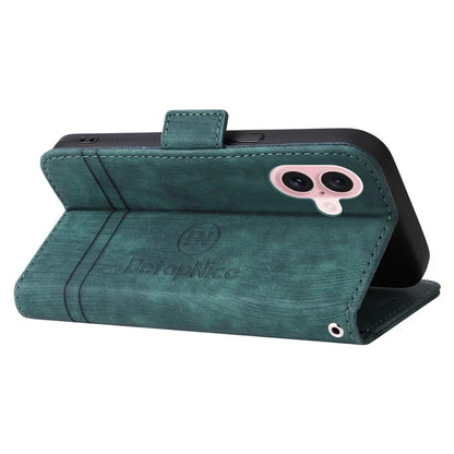 BETOPNICE 001 for iPhone 16 Case Leather Phone Cover Handbag Flip Stand Protective