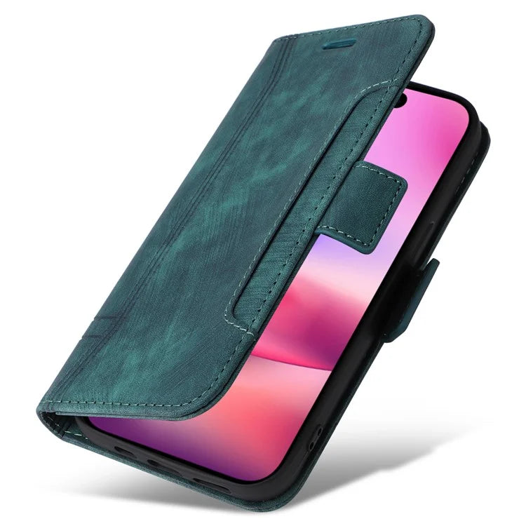 BETOPNICE 001 for iPhone 16 Case Leather Phone Cover Handbag Flip Stand Protective