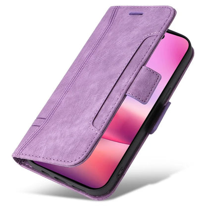 BETOPNICE 001 for iPhone 16 Case Leather Phone Cover Handbag Flip Stand Protective