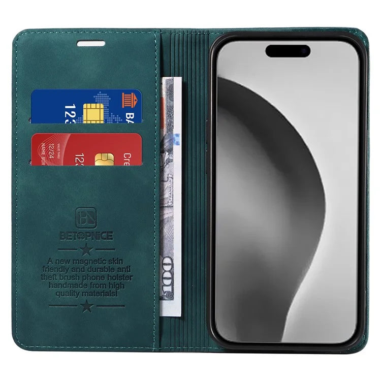 BETOPNICE 003 For iPhone 16 Pro Max Case Wallet Leather Phone Cover Magnetic Closing