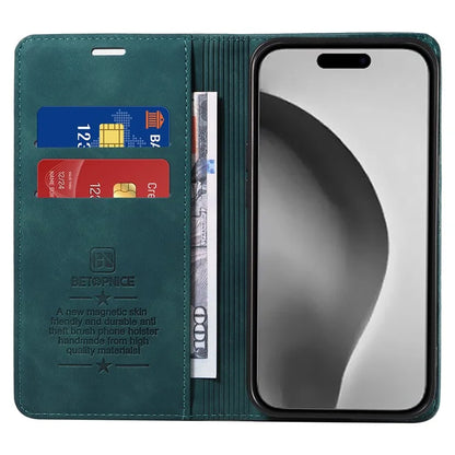 BETOPNICE 003 For iPhone 16 Pro Max Case Wallet Leather Phone Cover Magnetic Closing