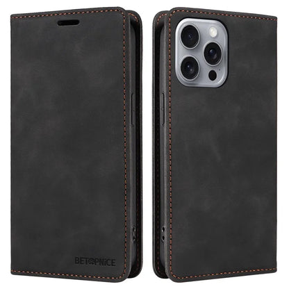 BETOPNICE 003 For iPhone 16 Pro Max Case Wallet Leather Phone Cover Magnetic Closing