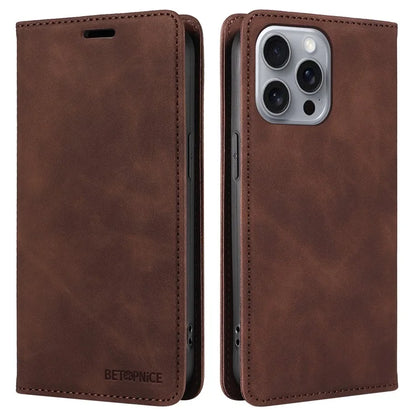BETOPNICE 003 For iPhone 16 Pro Max Case Wallet Leather Phone Cover Magnetic Closing