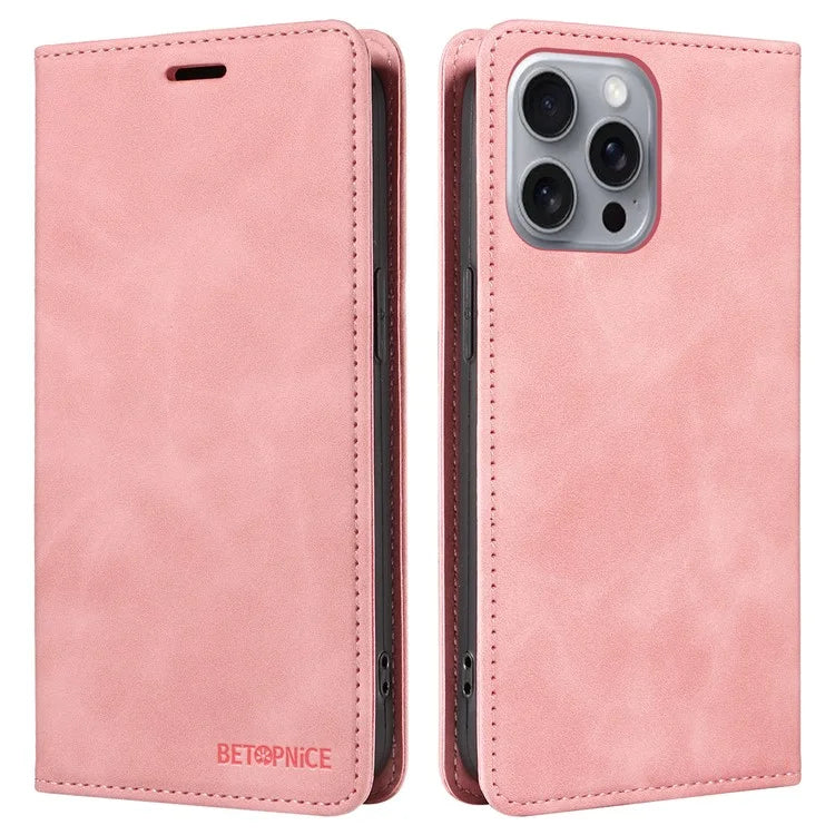 BETOPNICE 003 For iPhone 16 Pro Max Case Wallet Leather Phone Cover Magnetic Closing