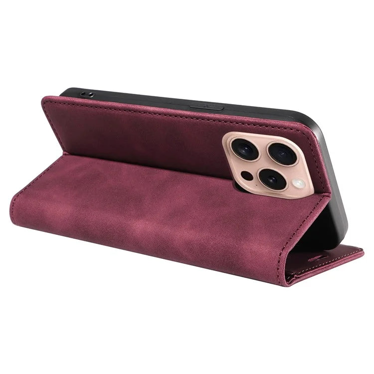 BETOPNICE 003 For iPhone 16 Pro Case Wallet Strong Magnetic Leather Phone Cover