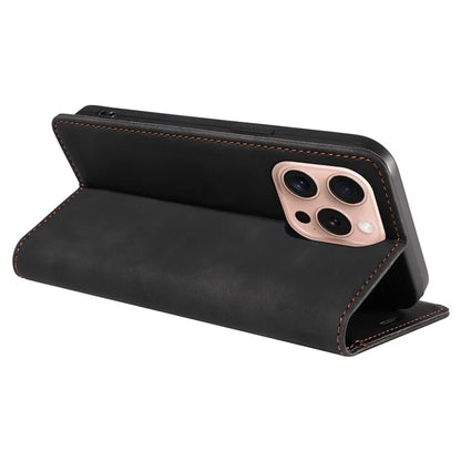 BETOPNICE 003 For iPhone 16 Pro Case Wallet Strong Magnetic Leather Phone Cover