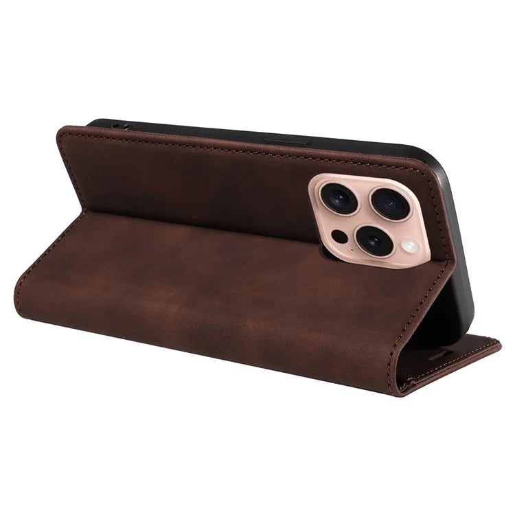 BETOPNICE 003 For iPhone 16 Pro Case Wallet Strong Magnetic Leather Phone Cover