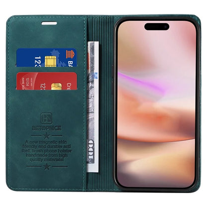 BETOPNICE 003 For iPhone 16 Plus Case RFID Blocking PU Leather Phone Cover