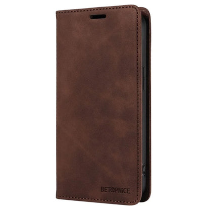 BETOPNICE 003 For iPhone 16 Plus Case RFID Blocking PU Leather Phone Cover